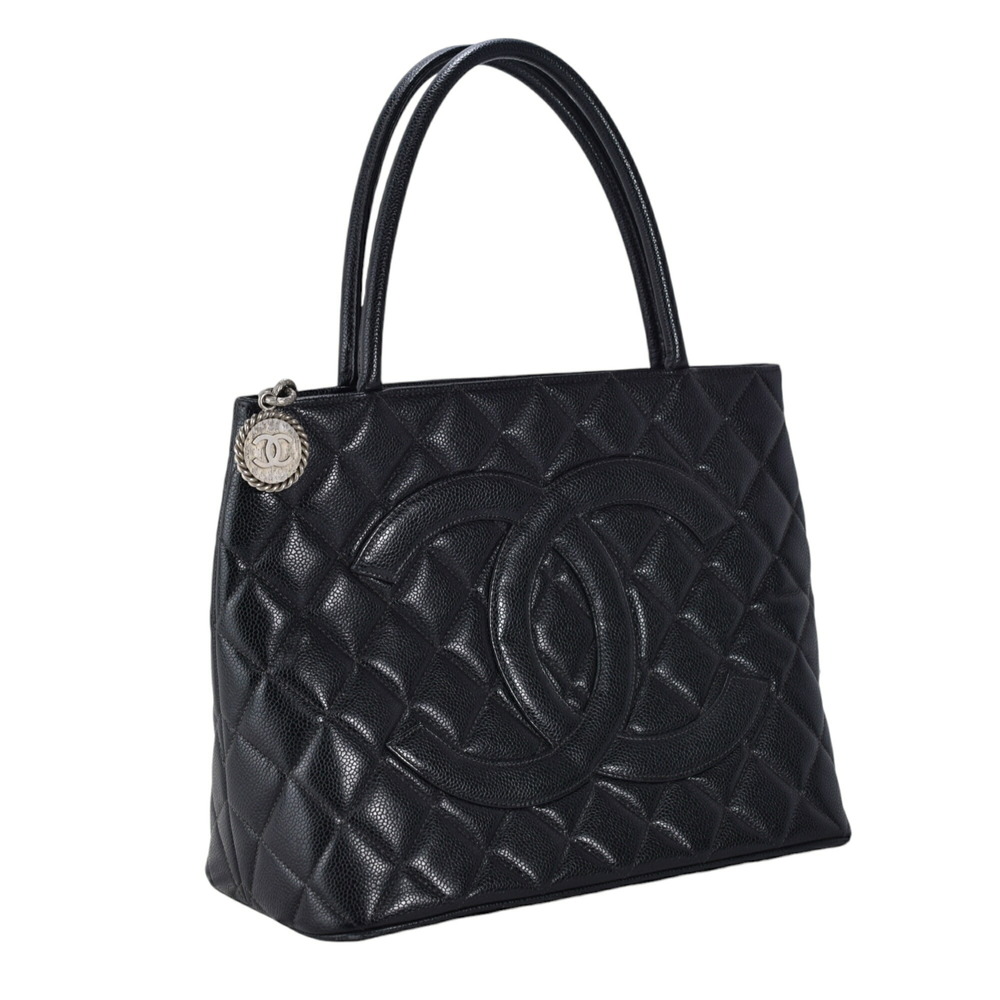 Chanel Black Tote Caviar Bag Reissue